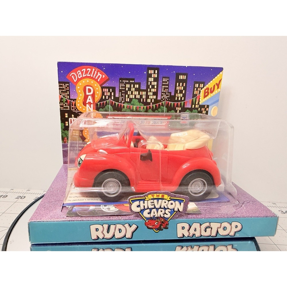 Vintage Chevron Cars Rudy Ragtop Convertible Red Beetle Toy New In Box NIB